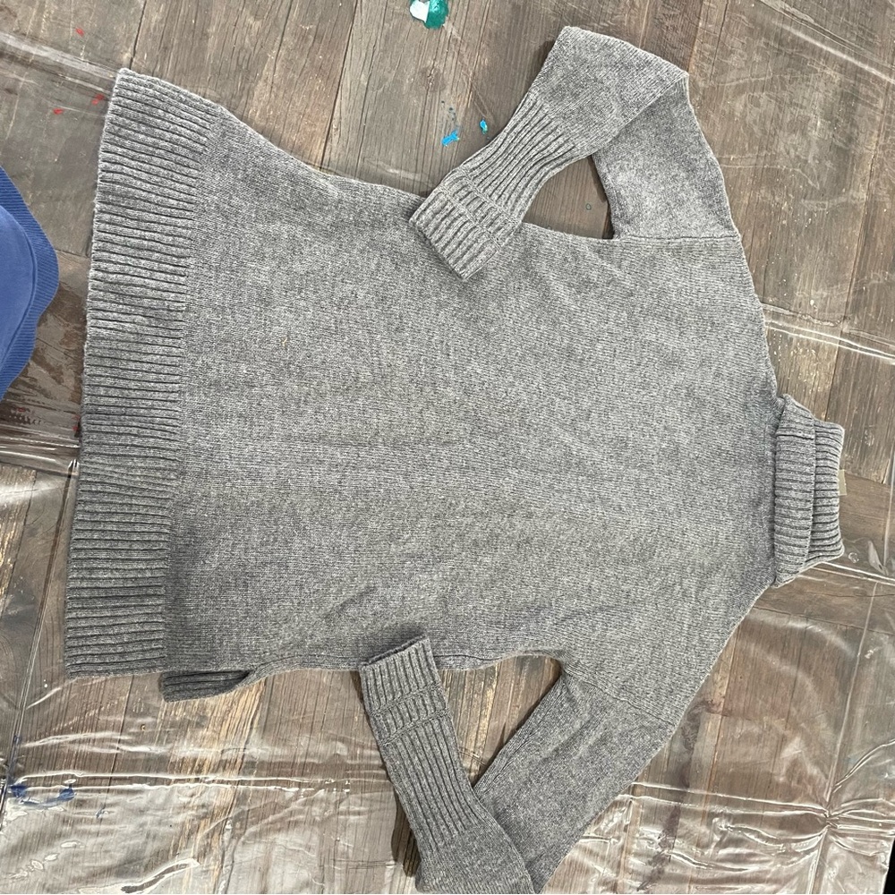 J.CREW Women's Relaxed Wool Blend Turtleneck Sweater Size XXXS In Heather Grey - Picture 8 of 9